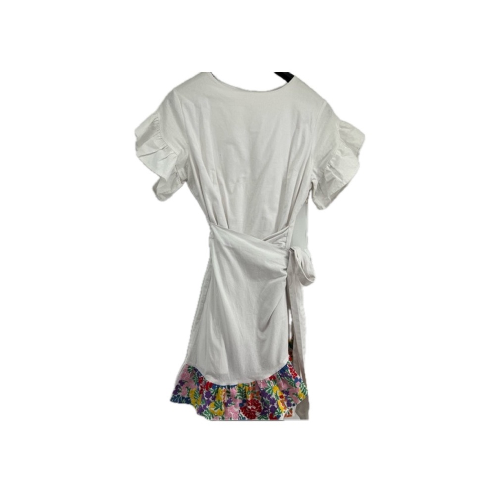 J Marie Sz Large White‎ Embroidered Wrap Dress NWT